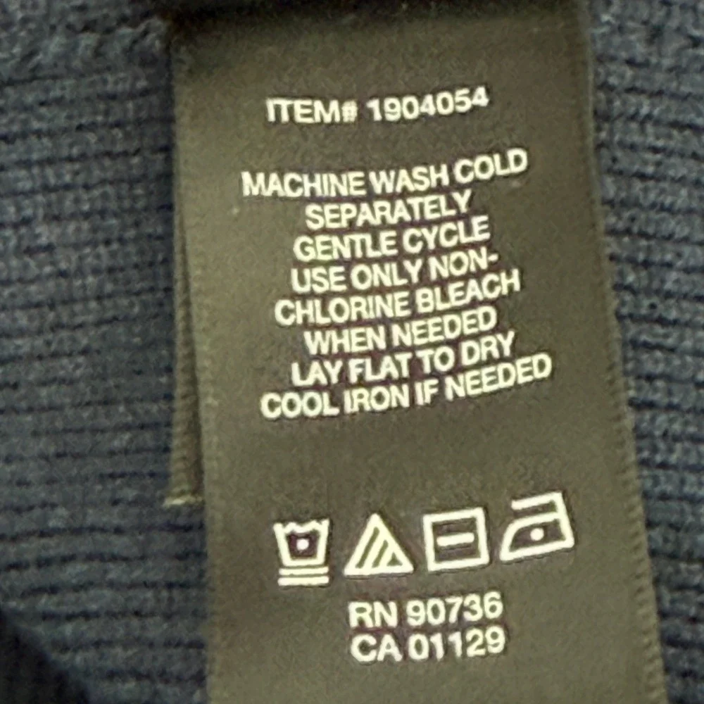 Hickey Freeman New York Men's XL‎ Navy Blue Ribbed Quarter Zip Sweater